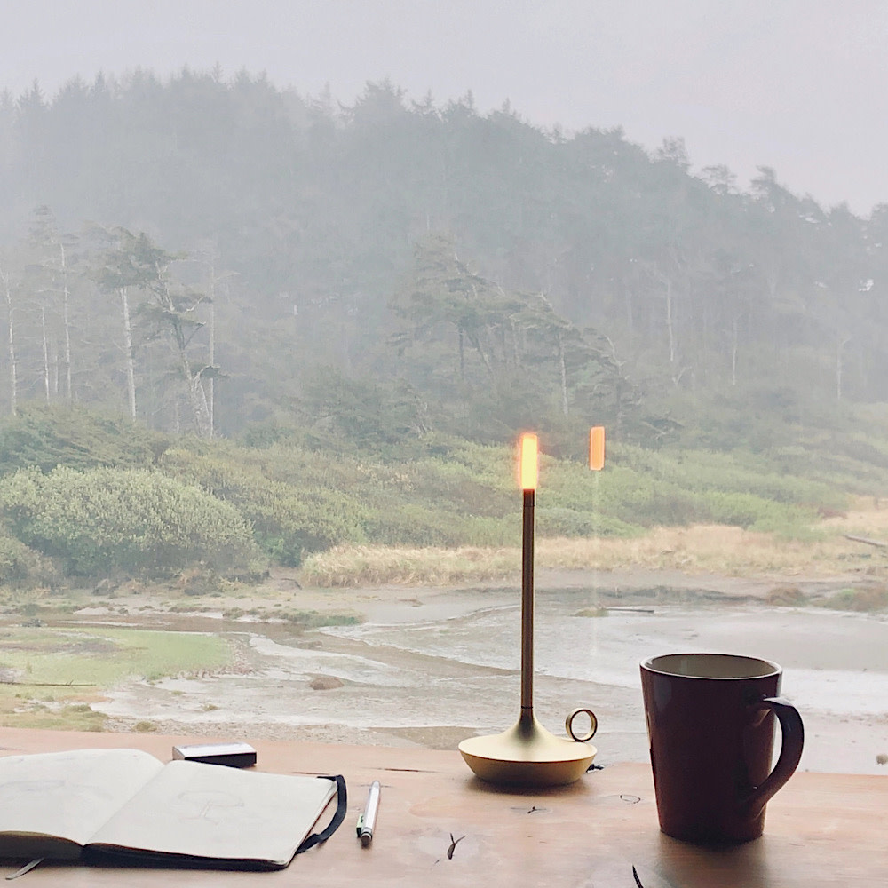 Wicks Candle Lamp - Short - Mist Gray