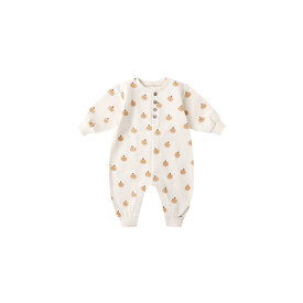 Quincy Mae Quincy Mae Relaxed Fleece Jumpsuit - Smiley Pumpkins