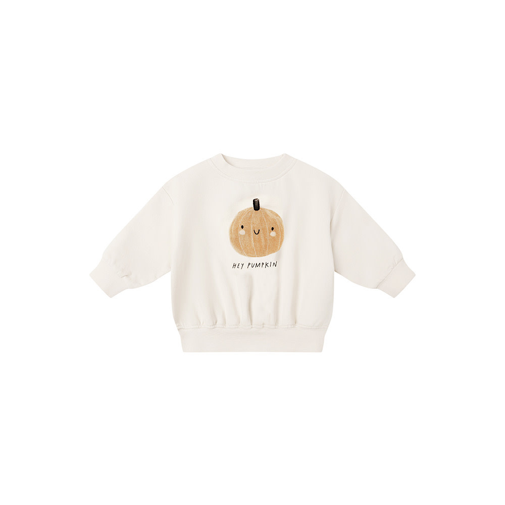 Quincy Mae Quincy Mae Relaxed Fleece Sweatshirt - Pumpkin