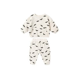 Quincy Mae Quincy Mae Waffle Slouch Set - Bats