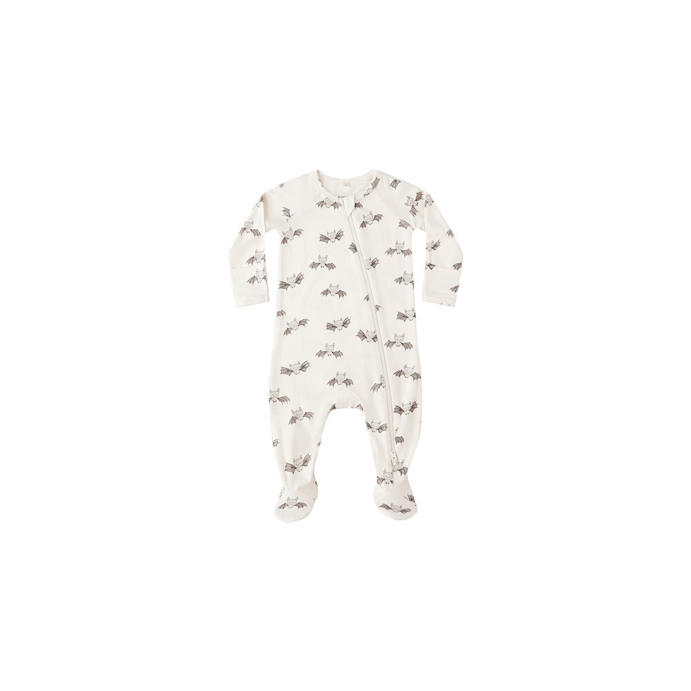 Quincy Mae Quincy Mae Bamboo Zip Footie - Bats
