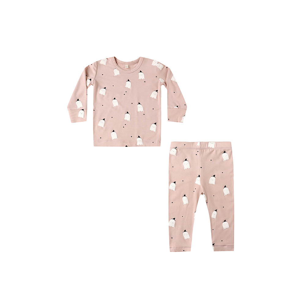 Quincy Mae Quincy Mae Bamboo Pajama Set - Pink Ghosts