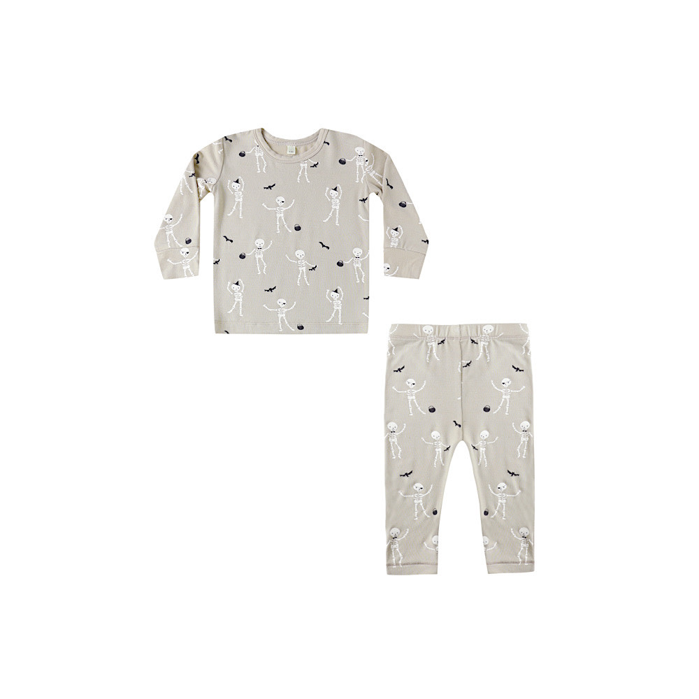 Quincy Mae Quincy Mae Bamboo Pajama Set - Skeletons