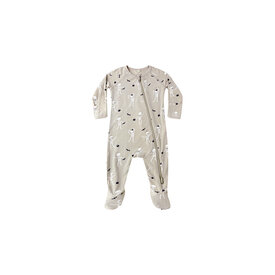 Quincy Mae Quincy Mae Bamboo Zip Footie - Skeletons