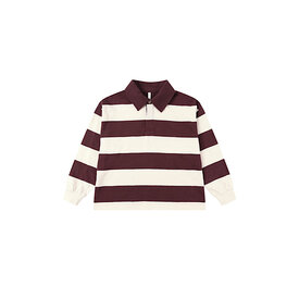 Rylee + Cru Rylee  + Cru Rugby Polo - Burgundy Stripe