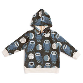 Winter Water Factory Winter Water Factory Hoodie - Midnight Owls Charcoal & Blue