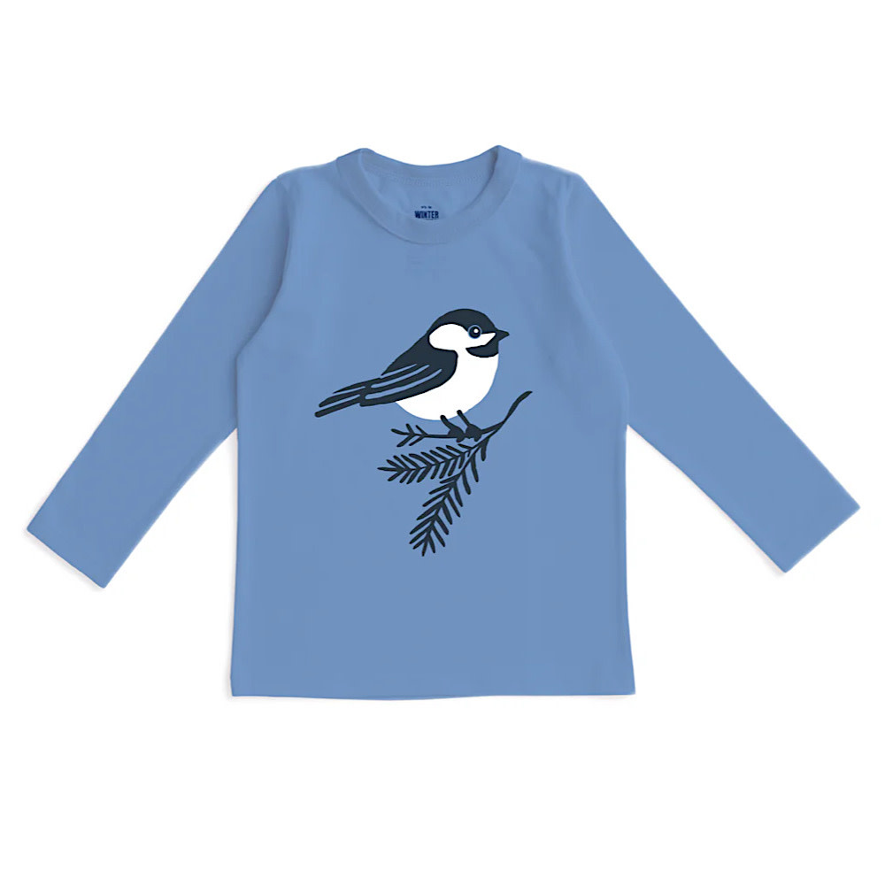 Winter Water Factory Long Sleeve Graphic Tee - Chickadee Lake Blue