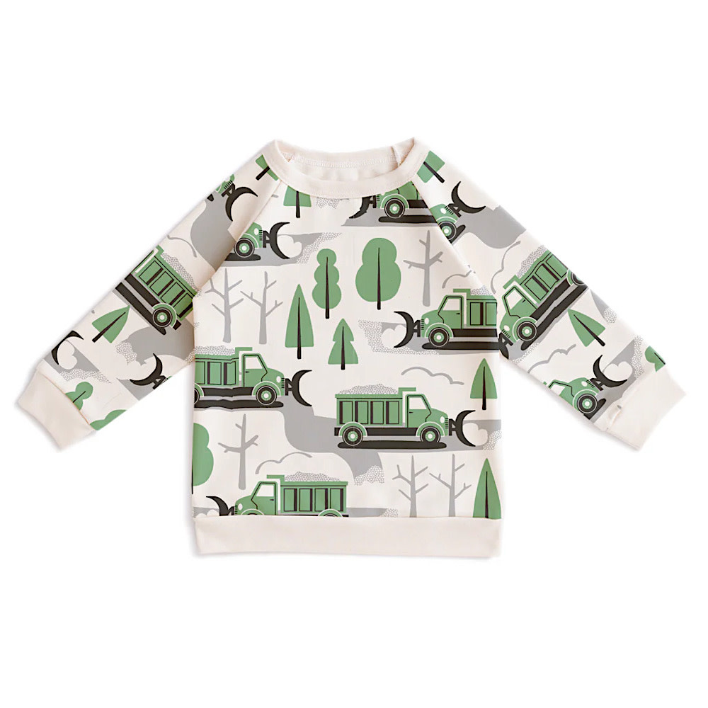 Winter Water Factory Winter Water Factory Sweatshirt - Snow Plows Green