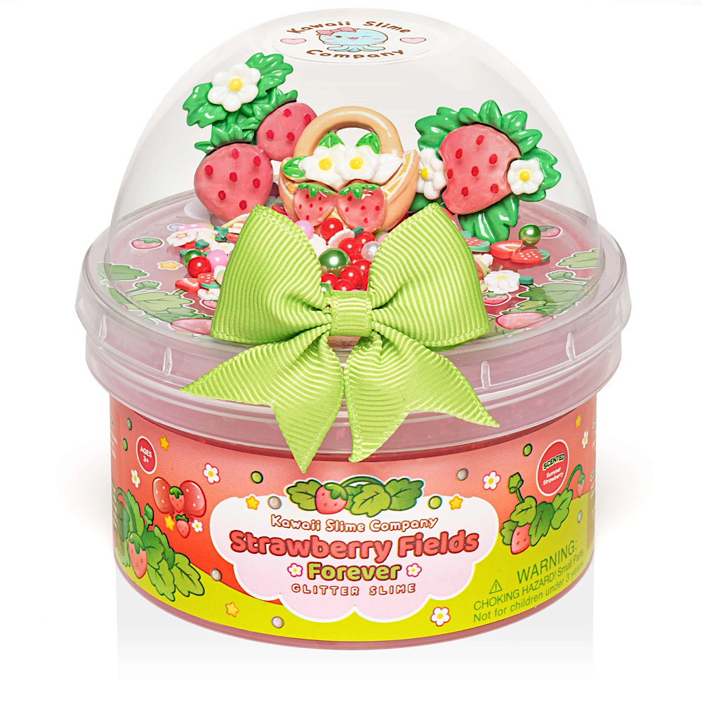 Kawaii Slime - Strawberry Fields Forever Glitter Slime