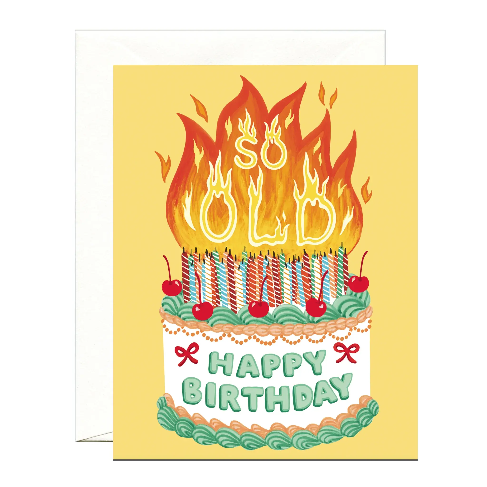 Yeppie Paper - So Old Vintage Cake Birthday Card