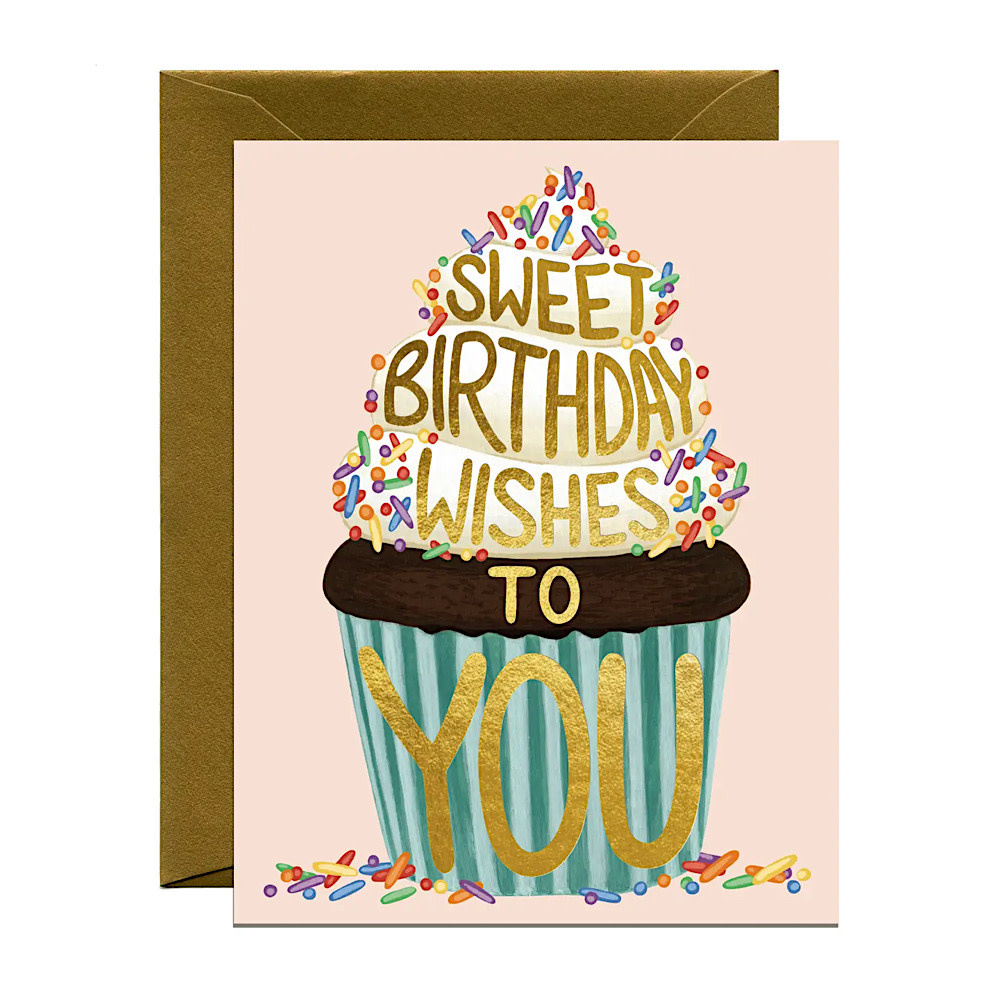 Yeppie Paper Yeppie Paper - Giant Cupcake Foil Stamped Birthday Card