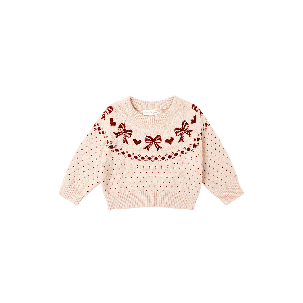 Rylee + Cru Fair Isle Sweater - Bows