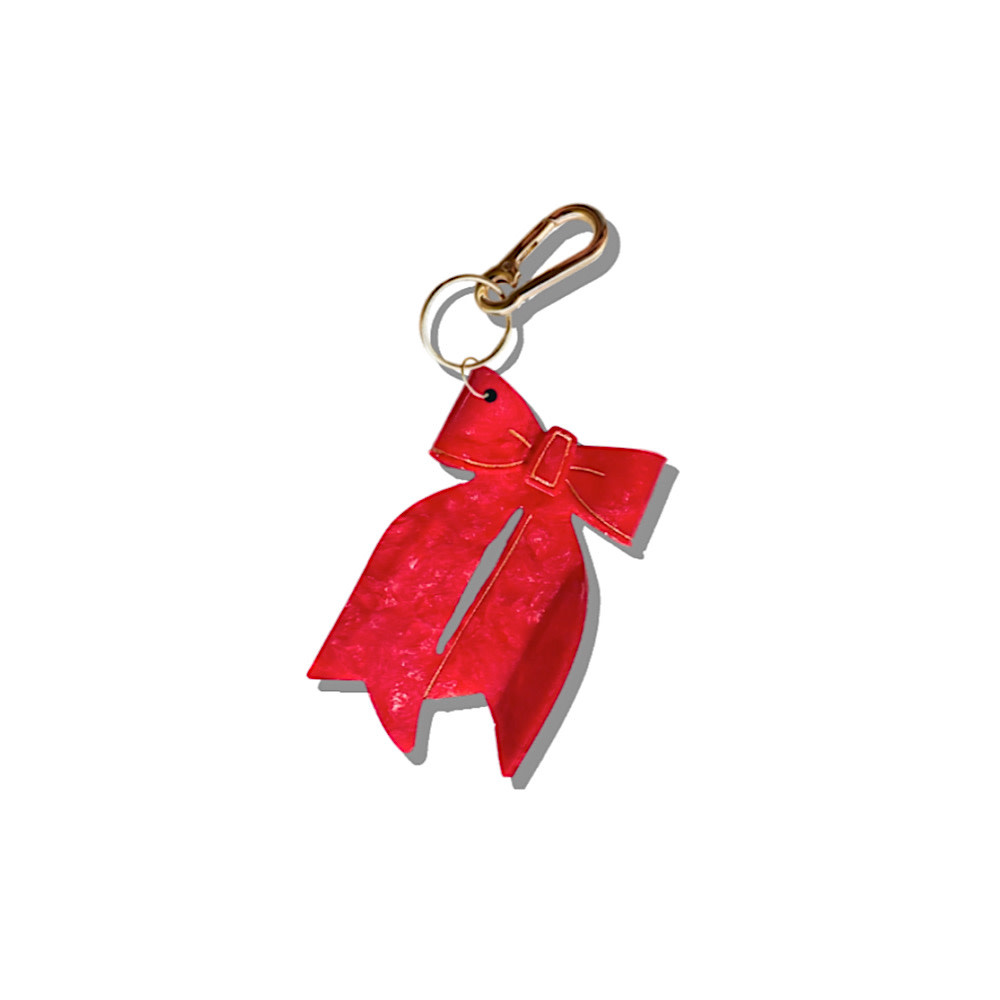 Solar Eclipse Bow Bag Charm - Red
