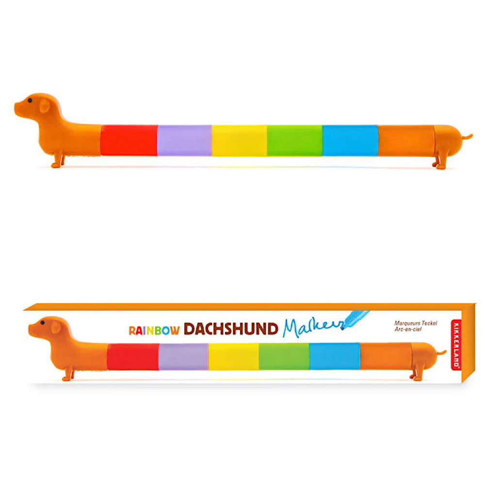 Rainbow Dachsund Markers