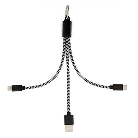 Kikkerland 3 in 1 Charging Keyring