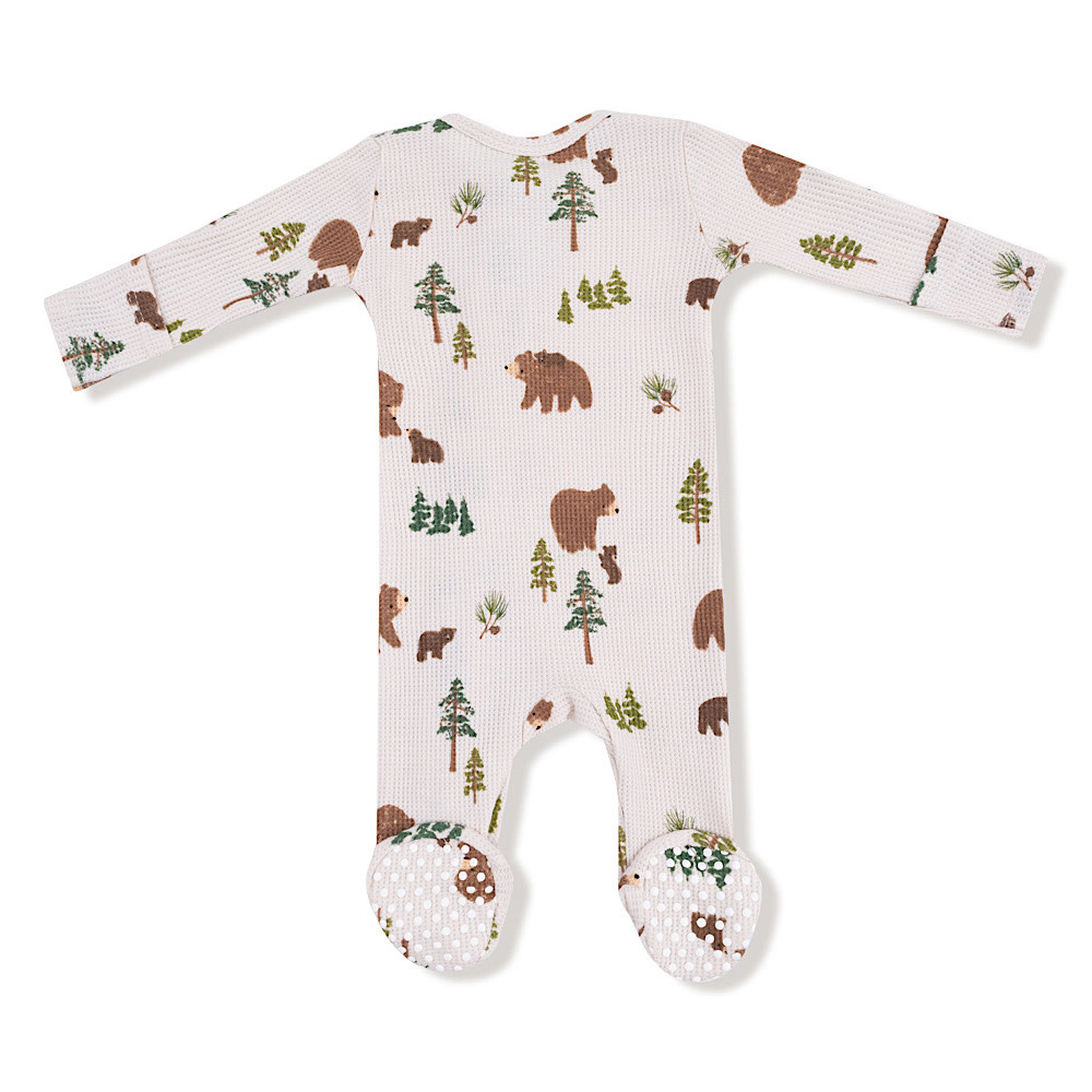 Angel Dear 2 Way Zipper Footie Romper - Sweet Brown Bears