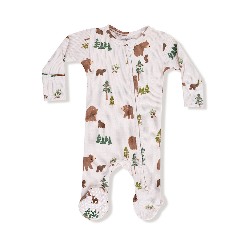 Angel Dear 2 Way Zipper Footie Romper - Sweet Brown Bears