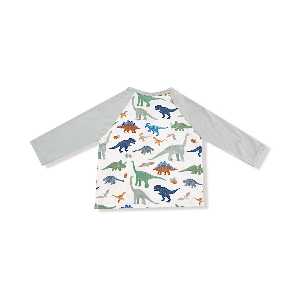 Angel Dear Long Sleeve Raglan Henley + Jogger - Washy Dinos