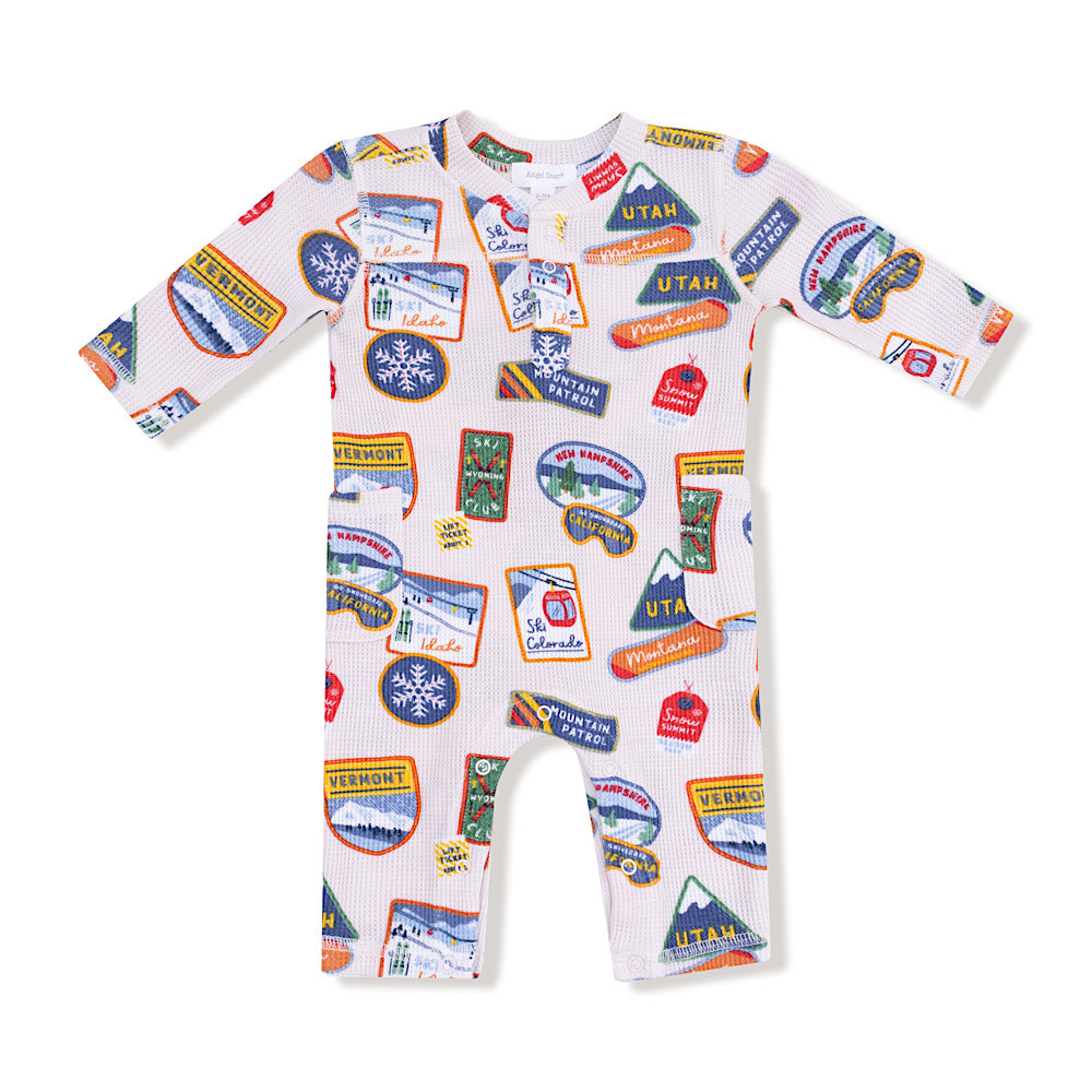 Angel Dear Uni Romper - Vintage State Snow Sport Patches