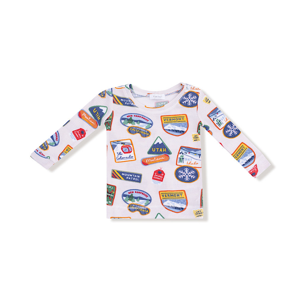Angel Dear Long Sleeve Loungewear Set - Vintage State Snow Sport Patches