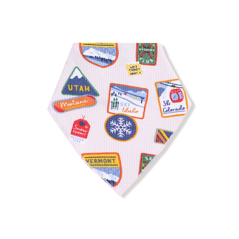 Angel Dear Angel Dear Bandana Bib - Vintage State Snow Sports Patches