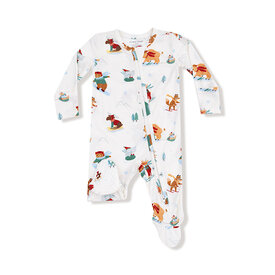 Angel Dear Angel Dear 2 Way Zipper Footie Romper - Winter Animal Sports