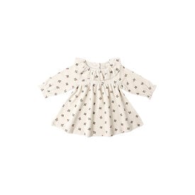 Quincy Mae Quincy Mae Velour Baby Dress - Holly Berry