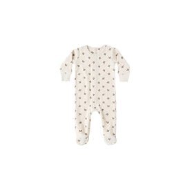Quincy Mae Quincy Mae Hidden Snap Footie - Holly Berry
