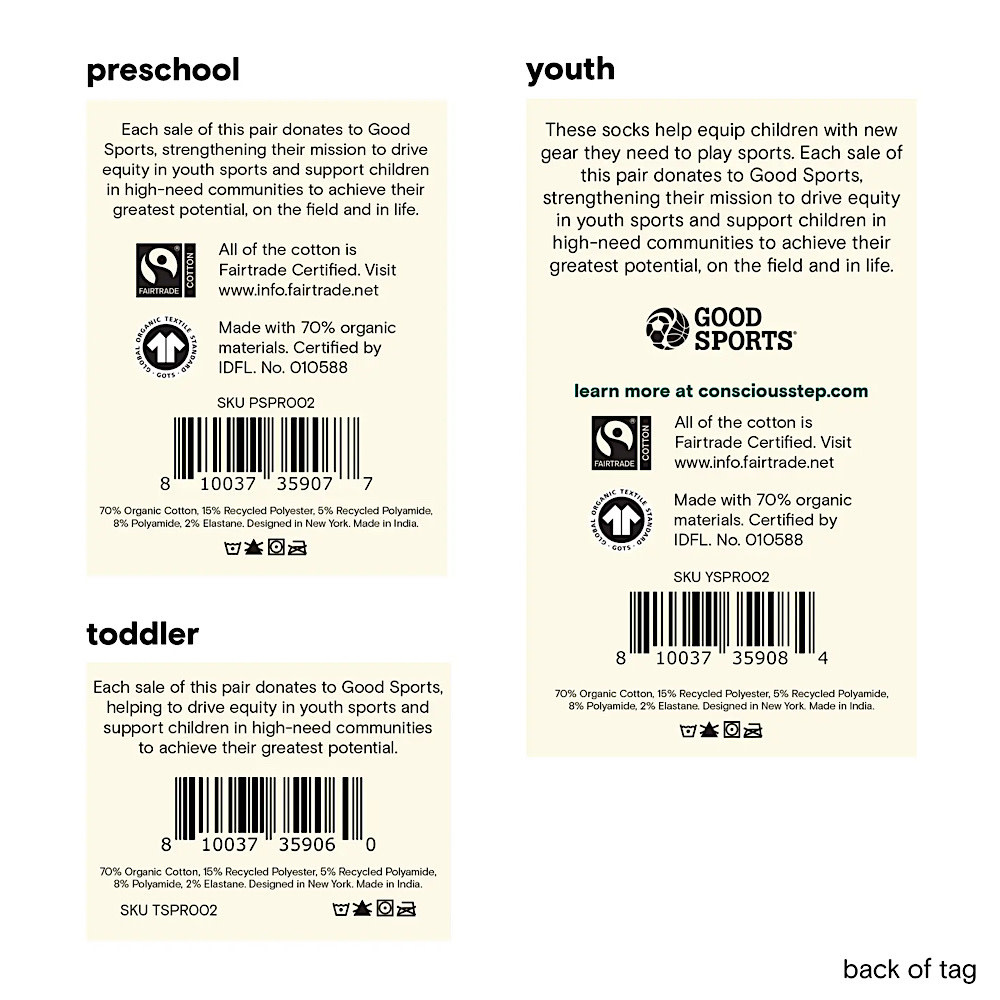 Conscious Step Kids Socks - Basketballs