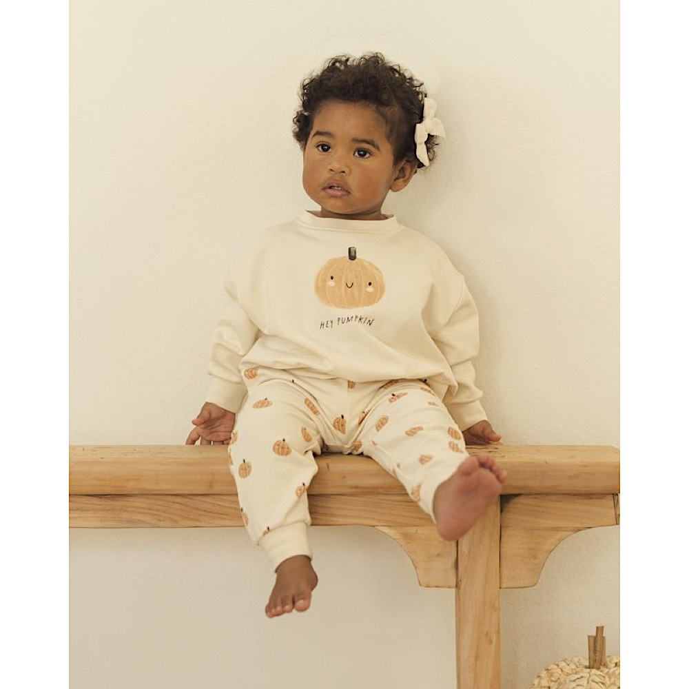 Quincy Mae Relaxed Fleece Sweatpants - Smiley Pumpkins