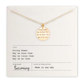 Becoming Jewelry Becoming Jewelry - 18" Necklace - Strong Women - Gold Fill