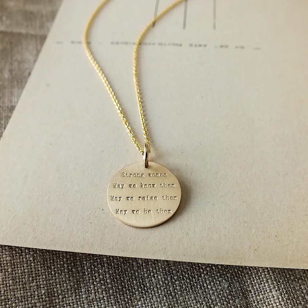 Becoming Jewelry - 18" Necklace - Strong Women - Gold Fill