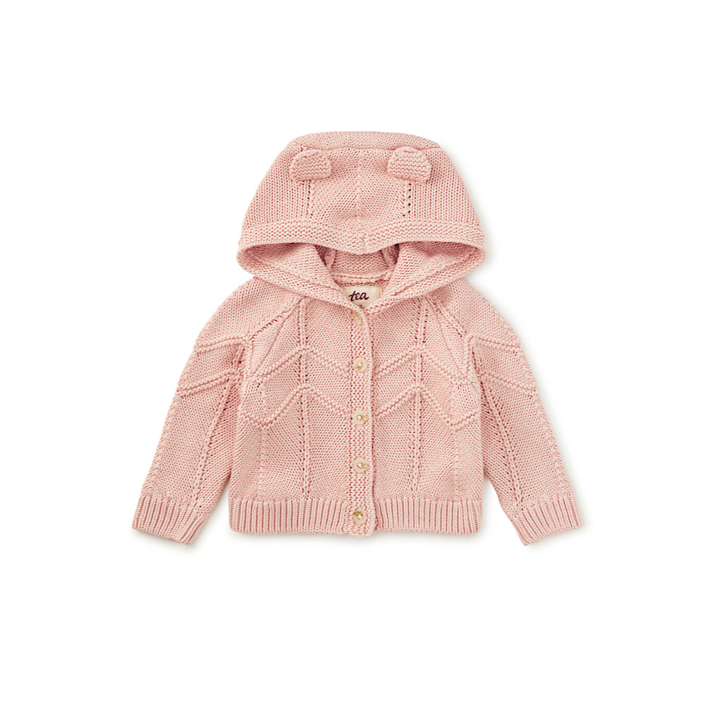 Tea Collection Creature Comfort Baby Cardigan - Rosada