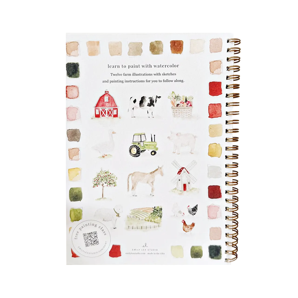 Emily Lex Studio Watercolor Workbook - Farm