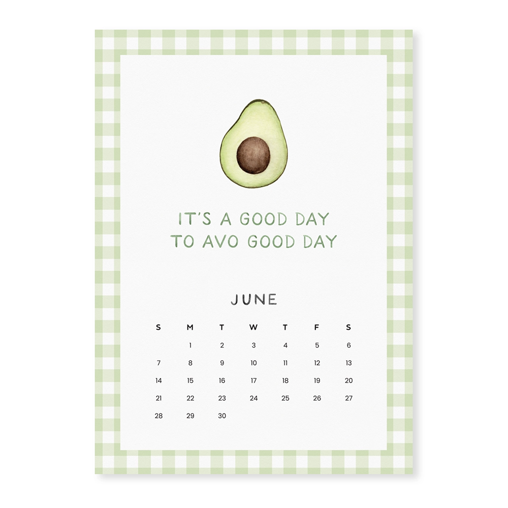 Amy Zhang 2026 Magnetic Kitchen Calendar - Farmers Market Affirmations