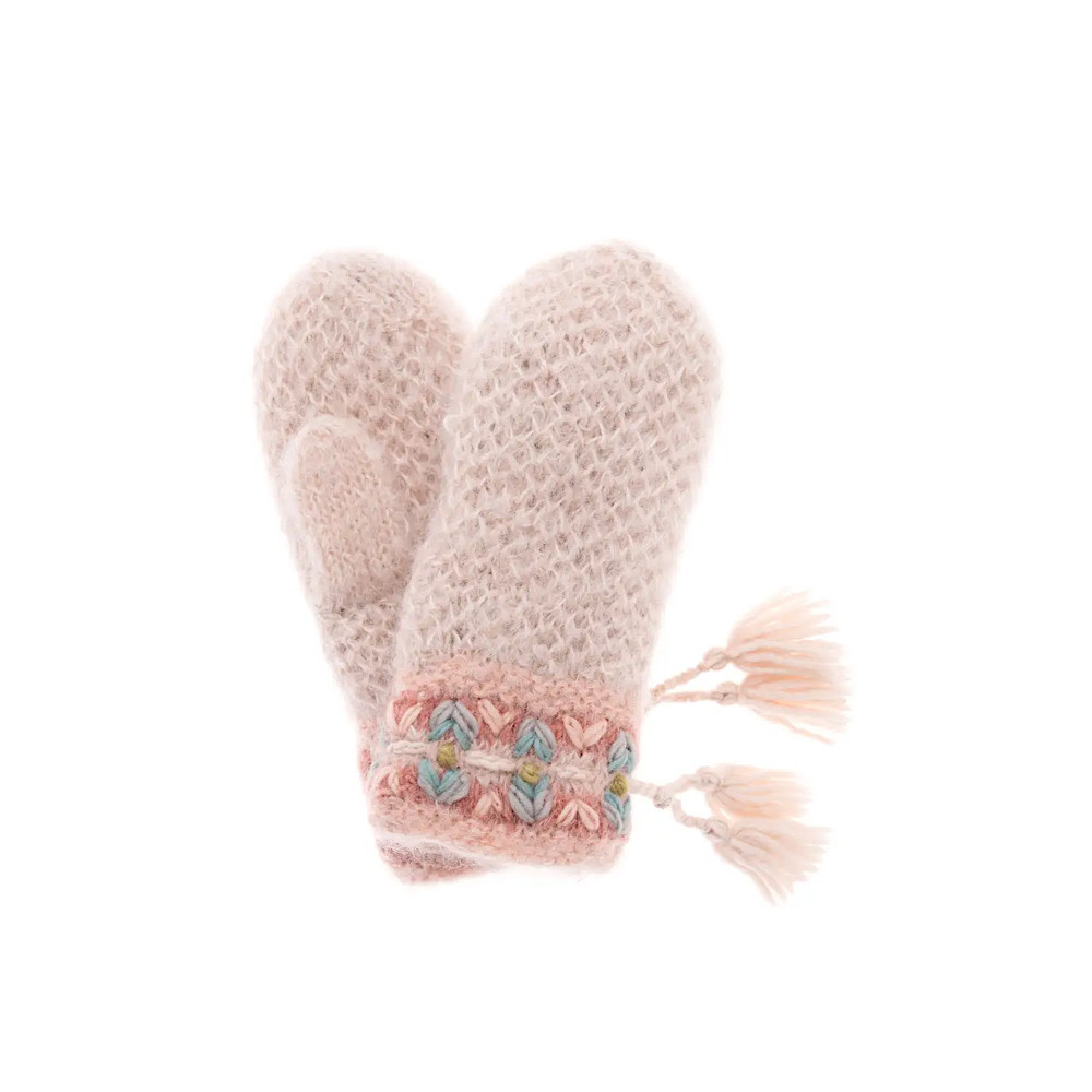 French Knot - Geneva Mittens - Blush