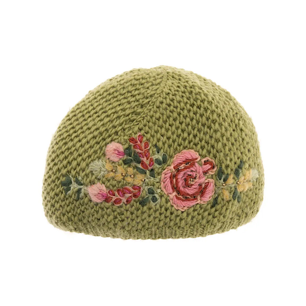 French Knot Hat Josephine Cloche - Green