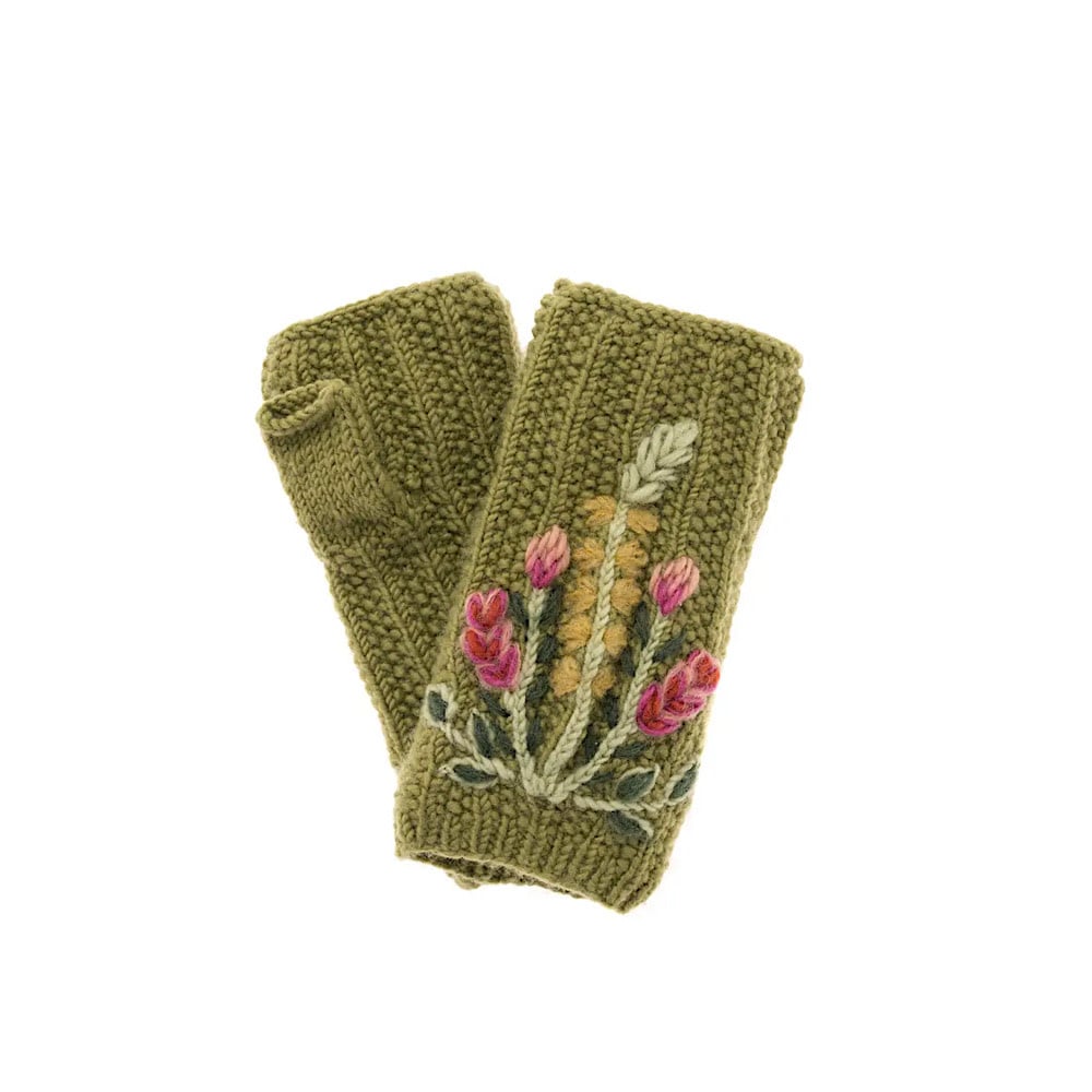 French Knot - Meadow Handwarmer - Green