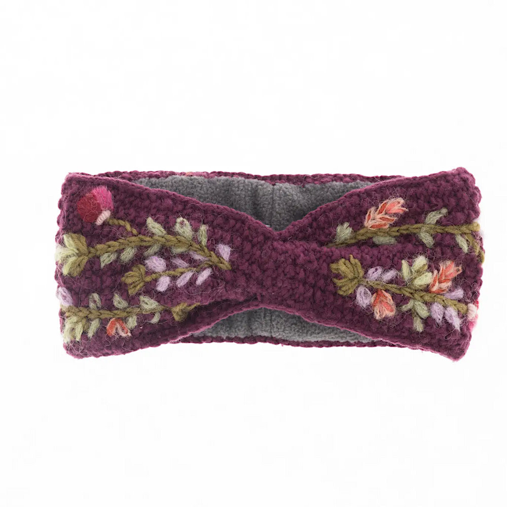 French Knot - Meadow Headband - Plum