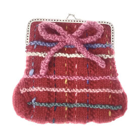French Knot French Knot - Plaid Clasp Pouch - Red