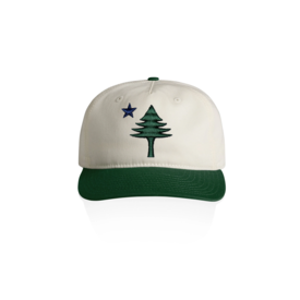 Symmetree Old Maine Flag Unstructured Snapback Hat - Natural / Forest