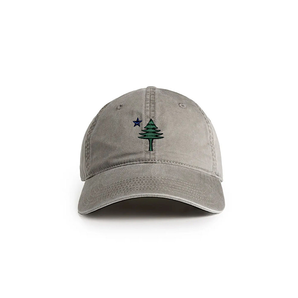 Symmetree Old Maine Flag Dad Hat - Faded Gray