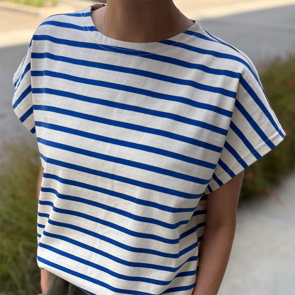 Le Bon Shoppe Manon Tee - Blue White Stripe