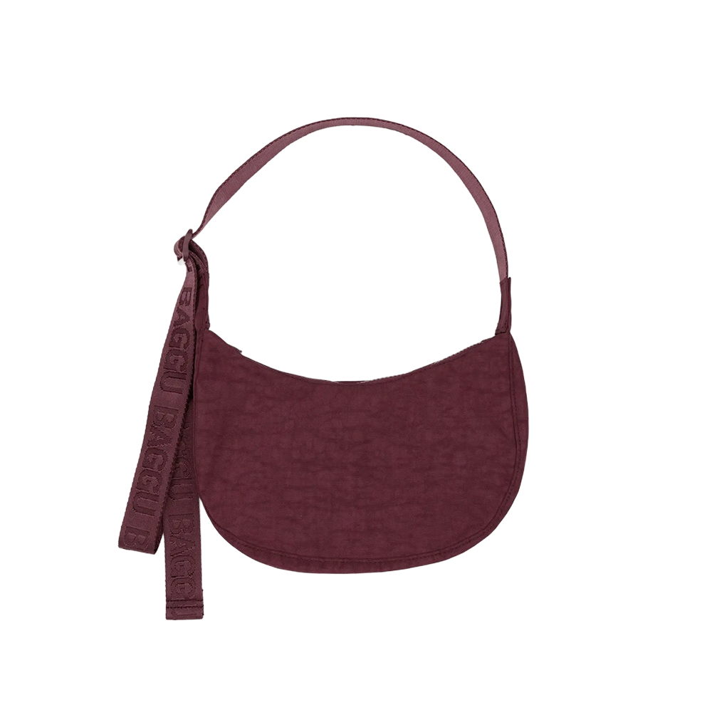 Baggu Small Nylon Crescent Bag - Mahogany