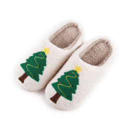 Shop Lev Shop Lev Plush Slippers - Christmas Tree