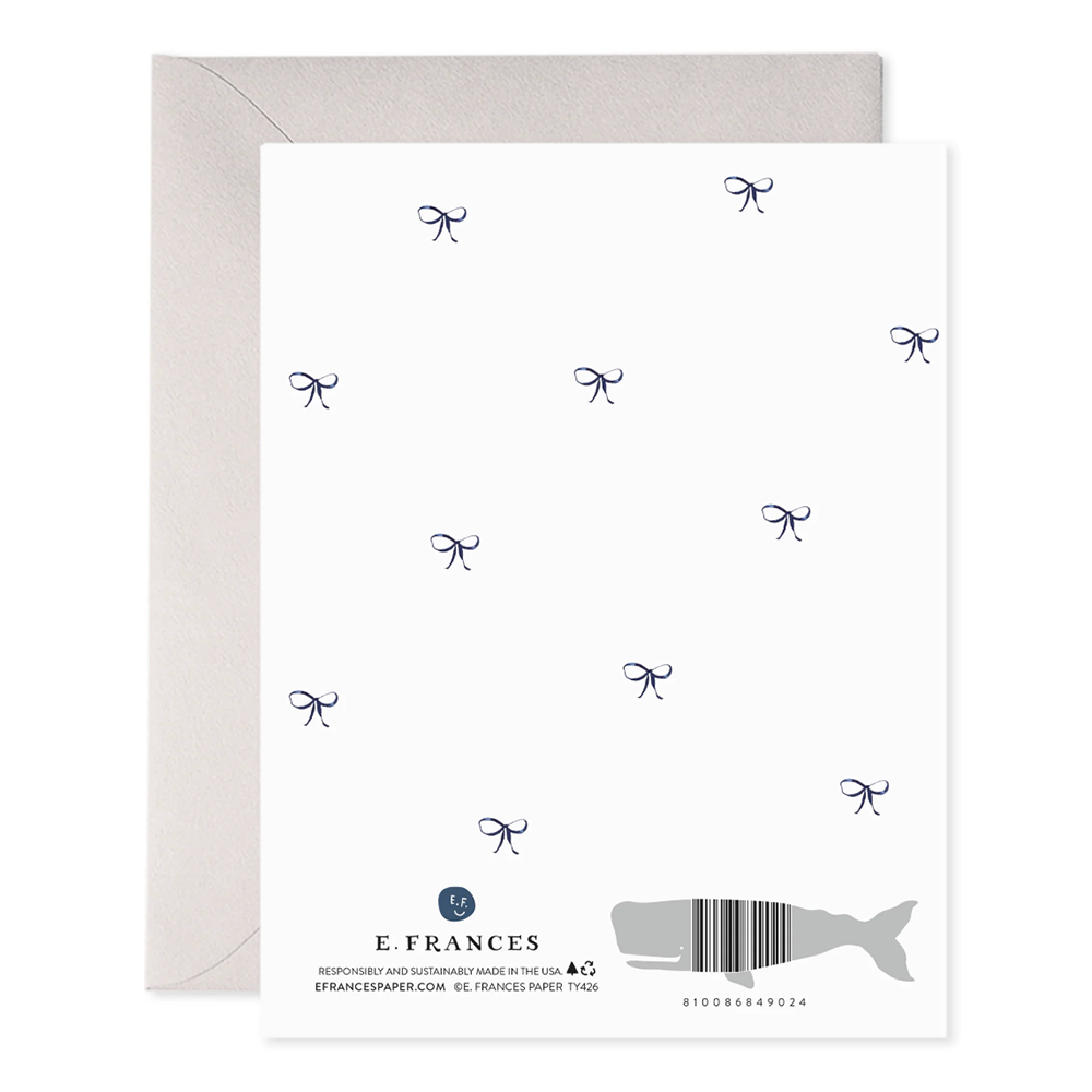 E. Frances Card - Striped Bow Thank You