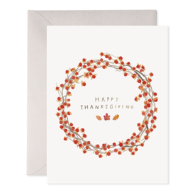 E Frances Paper E. Frances Card - Autumn Berry Wreath