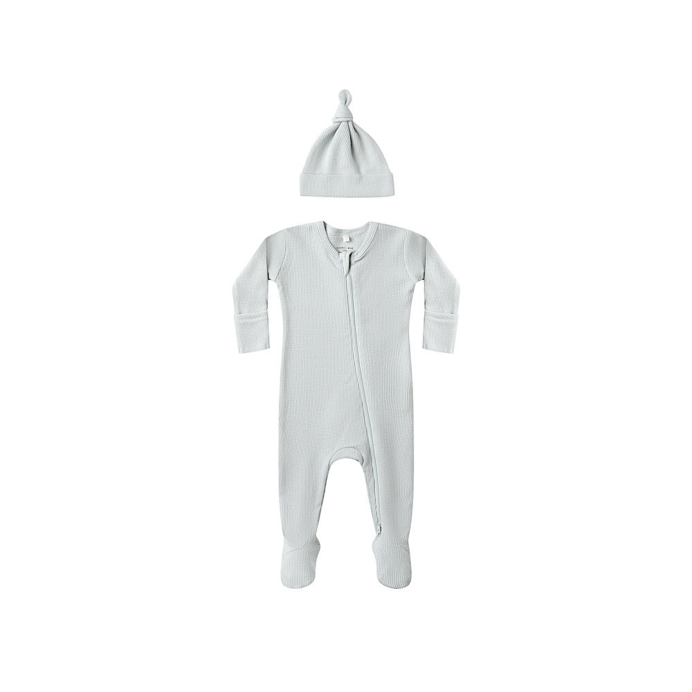 Quincy Mae Waffle Sleep Set - Ice Blue