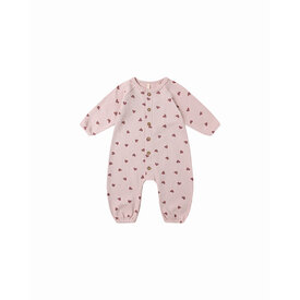 Quincy Mae Quincy Mae Waffle Long Sleeve Jumpsuit - Hearts
