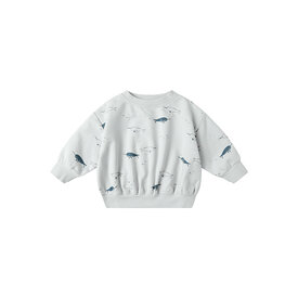 Quincy Mae Quincy Mae Relaxed Fleece Sweatshirt - Narwhals
